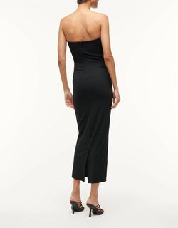 Style 1-953174272-149 STAUD Black Size 12 Tall Height Strapless Spandex Plus Size Cocktail Dress on Queenly