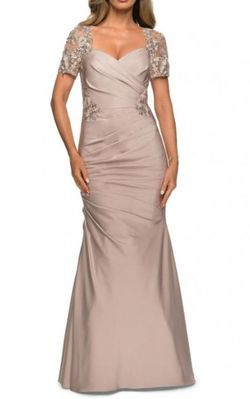 Style 27989 La Femme Nude Size 10 Bridgerton Lace Ball gown on Queenly