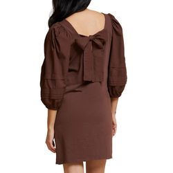 Style 1-998245043-70 Nation LTD Brown Size 0 1-998245043-70 Sleeves Mini Cocktail Dress on Queenly