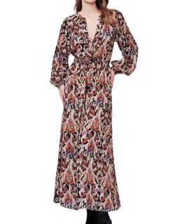 Style 1-1129136279-70 See U Soon Brown Size 0 Print Sleeves Military Straight Dress on Queenly