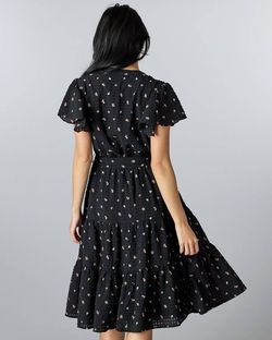 Style 1-1147589083-1691 DOWNEAST Black Size 16 Free Shipping Flare Sleeves V Neck Cocktail Dress on Queenly