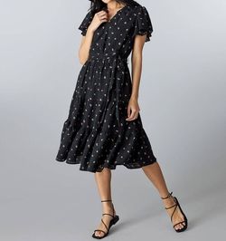 Style 1-1147589083-70 DOWNEAST Black Size 0 Ruffles Casual Cocktail Dress on Queenly