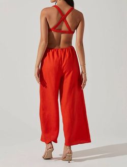 Style 1-1268220885-149 ASTR Red Size 12 Jumpsuit Dress on Queenly