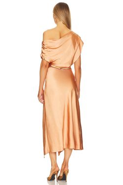 Style 1-1335748997-425 A.L.C. Orange Size 8 Satin Cocktail Dress on Queenly