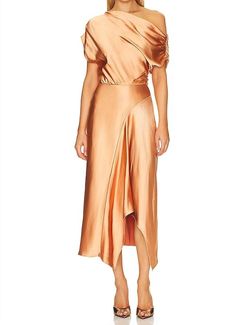 Style 1-1335748997-425 A.L.C. Orange Size 8 Satin Cocktail Dress on Queenly