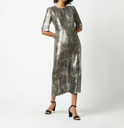 Style 1-1368051013-149 Ann Mashburn Gray Size 12 Olive Silk Shiny Tall Height Cocktail Dress on Queenly