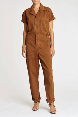 Style 1-1562034745-149 PISTOLA Brown Size 12 Tall Height Mini Jumpsuit Dress on Queenly