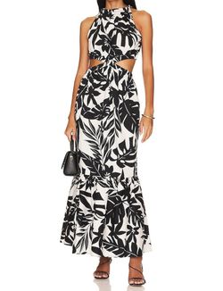 Style 1-1629371982-149 STEVE MADDEN Black Size 12 Tall Height Flare Ivory Straight Dress on Queenly