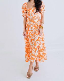 Style 1-1634124126-149 Karlie Orange Size 12 Tall Height Plus Size Polyester Straight Dress on Queenly