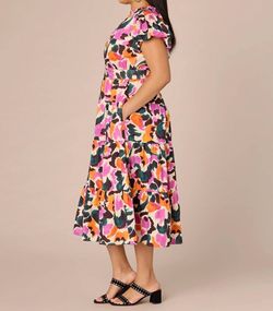 Style 1-1734291991-149 Democracy Pink Size 12 Plus Size Summer Jersey Tall Height Cocktail Dress on Queenly