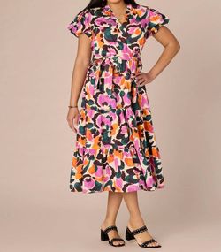 Style 1-1734291991-1691 Democracy Pink Size 16 Print Cocktail Dress on Queenly