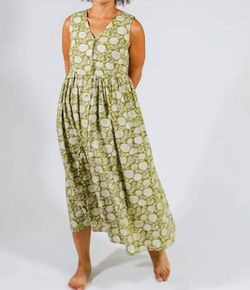 Style 1-1884288902-149 Mata Traders Green Size 12 Print Free Shipping Straight Dress on Queenly