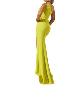 Style 1-1899138366-98 Terani Couture Green Size 10 Black Tie Floor Length Side slit Dress on Queenly