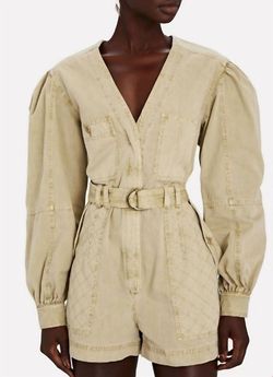 Style 1-191110181-425 Ulla Johnson Nude Size 8 Long Sleeve Free Shipping Floor Length Tall Height Jumpsuit Dress on Queenly