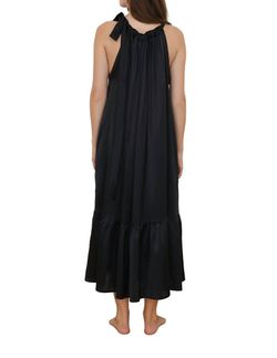 Style 1-1974261077-149 MONICA NERA Black Size 12 Silk Floor Length Tall Height Straight Dress on Queenly