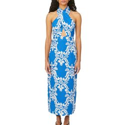 Style 1-2024016962-1498 RHODE Blue Size 4 Free Shipping Cocktail Dress on Queenly