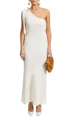 Style 1-2027126447-149 cult gaia White Size 12 One Shoulder Bridal Shower Engagement Cocktail Dress on Queenly
