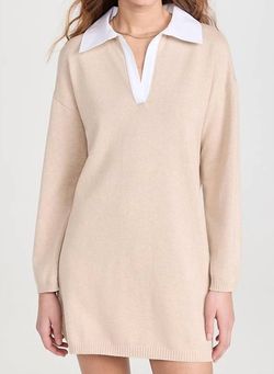 Style 1-2048368541-74 NAADAM Nude Size 4 V Neck Long Sleeve Mini Cocktail Dress on Queenly