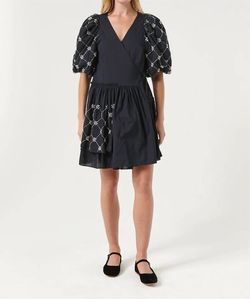 Style 1-2097610134-74 RHODE Black Size 4 Embroidery Free Shipping Sleeves Cocktail Dress on Queenly
