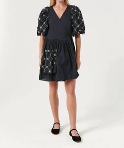 Style 1-2097610134-74 RHODE Black Size 4 1-2097610134-74 Tall Height Embroidery Cocktail Dress on Queenly