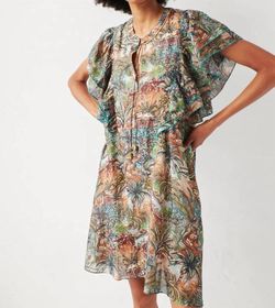 Style 1-2147238197-149 CHUFY Green Size 12 Cape Print Plus Size Cocktail Dress on Queenly