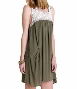 Style 1-2150409227-74 umgee Green Size 4 Olive Pockets Cocktail Dress on Queenly