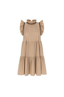 Style 1-2201438484-149 MONICA NERA Nude Size 12 Mini High Neck Plus Size Cocktail Dress on Queenly