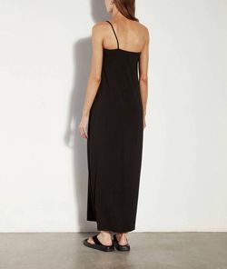 Style 1-2236021610-70 Enza Costa Black Size 0 One Shoulder Jersey Straight Dress on Queenly