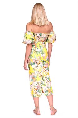Style 1-2286329231-1901 Cara Cara Yellow Size 6 Spandex Free Shipping Cocktail Dress on Queenly