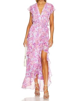 Style 1-2288653403-892 Amanda Uprichard Pink Size 8 Sleeves Side slit Dress on Queenly