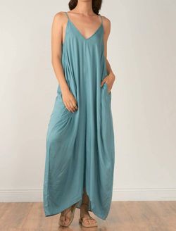 Style 1-2387449986-74 ELAN Green Size 4 Spaghetti Strap Pockets Free Shipping Tall Height Straight Dress on Queenly