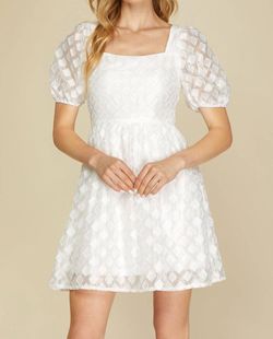 Style 1-2407483625-149 SHE + SKY White Size 12 Plus Size Free Shipping Square Neck Cocktail Dress on Queenly