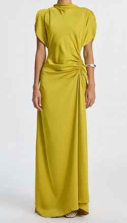 Style 1-2480612121-1901 A.L.C. Yellow Size 6 Free Shipping Polyester Straight Dress on Queenly
