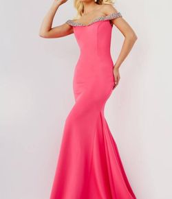 Style 1-2607635173-397 JOVANI Pink Size 14 Pageant Mermaid Dress on Queenly