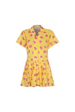 Style 1-2612991839-149 De Loreta Yellow Size 12 Plus Size Sleeves Sorority Rush Summer Cocktail Dress on Queenly