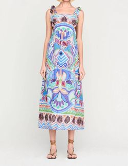 Style 1-281417416-70 Marie Oliver Blue Size 0 Print Free Shipping Cocktail Dress on Queenly