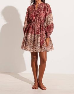 Style 1-281735523-892 CHUFY Red Size 8 Sleeves V Neck Mini Print Cocktail Dress on Queenly