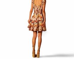Style 1-2918077606-892 RANNA GILL Nude Size 8 Print Free Shipping Cocktail Dress on Queenly
