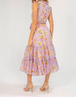 Style 1-3155972416-149 LAVENDER BROWN Purple Size 12 Print V Neck Tall Height Cocktail Dress on Queenly