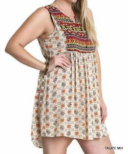 Style 1-3254979842-611 umgee Nude Size 16 Print Mini Cocktail Dress on Queenly