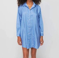 Style 1-3330522645-149 Nation LTD Blue Size 12 Sleeves Cocktail Dress on Queenly