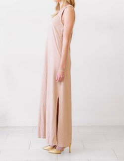 Style 1-3433865665-892 moshi Brown Size 8 Tall Height Side Slit Straight Dress on Queenly