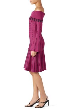 Style 1-3463477643-1498-1 Prabal Gurung Purple Size 4 Tall Height Burgundy Cocktail Dress on Queenly