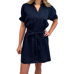 Style 1-3520748662-892 STARKx Blue Size 8 Tall Height Sleeves Navy Cocktail Dress on Queenly
