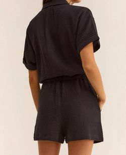 Style 1-3557745646-892 Z Supply Black Size 8 Pockets High Neck Belt Jumpsuit Dress on Queenly