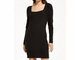 Style 1-3605707141-70 Z Supply Black Size 0 Square Neck Long Sleeve Mini Cocktail Dress on Queenly