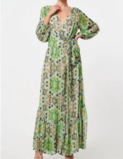 Style 1-3680865365-70 CIEBON Green Size 0 Sleeves V Neck Straight Dress on Queenly