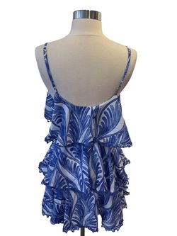 Style 1-3681143566-149 Sincerely Ours Blue Size 12 Belt Mini Cocktail Dress on Queenly