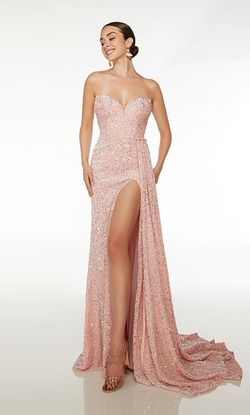 Style 61537 Alyce Paris Pink Size 10 Military Black Tie Floor Length Straight Dress on Queenly