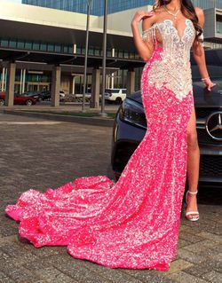 Custom Made Pink Size 4 Custom Short Height Mermaid Dress on Queenly